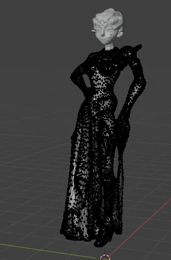 3D Woman Lace Dress Figure