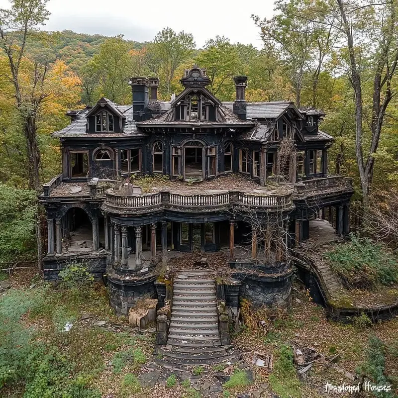 Abandoned Victorian Mansion Exterior