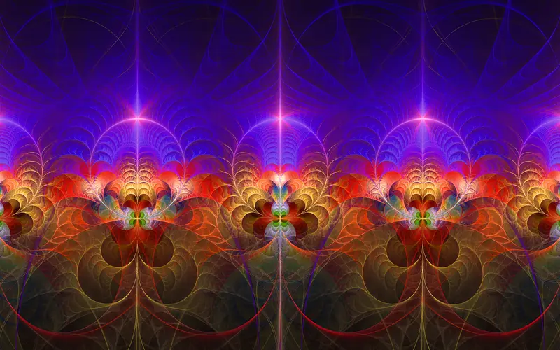 Abstract Floral Design Symmetrical Pattern