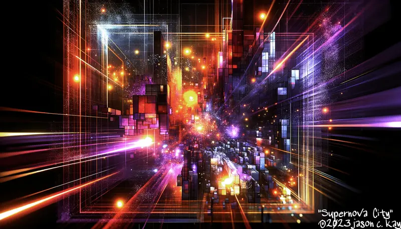 Abstract Futuristic City Lights