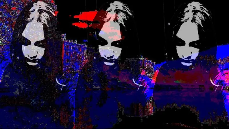 Abstract Glitch Art With Faces