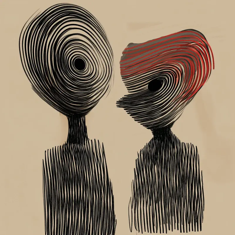 Abstract Spiral Figures Illustration