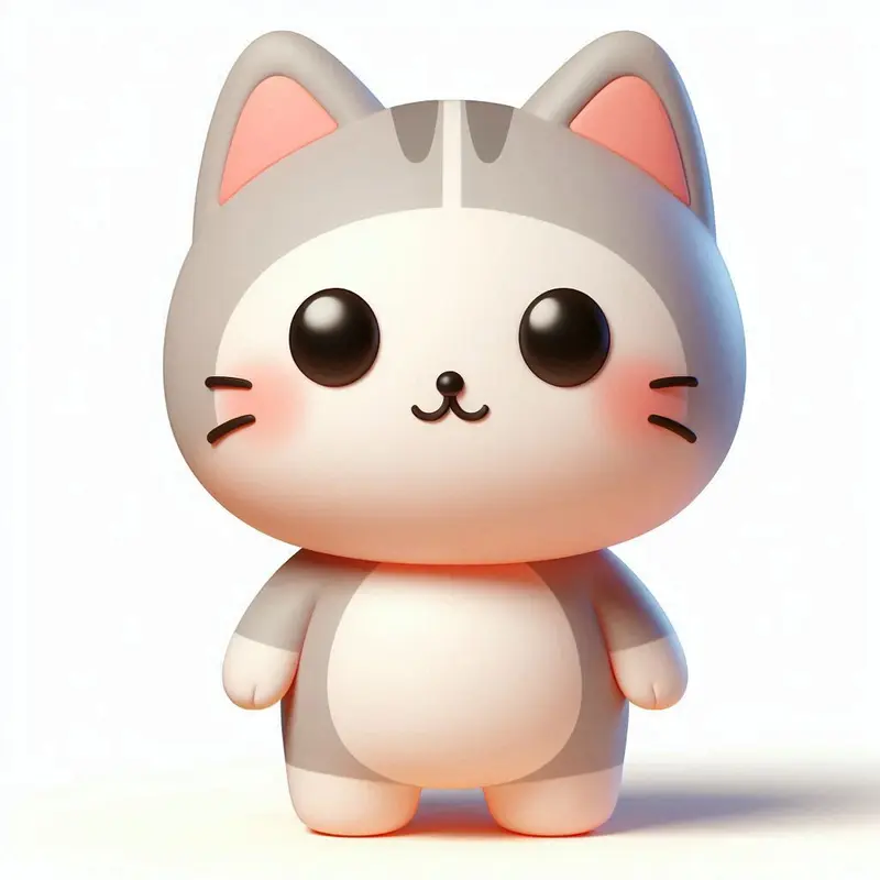 Adorable Cartoon Cat Illustration