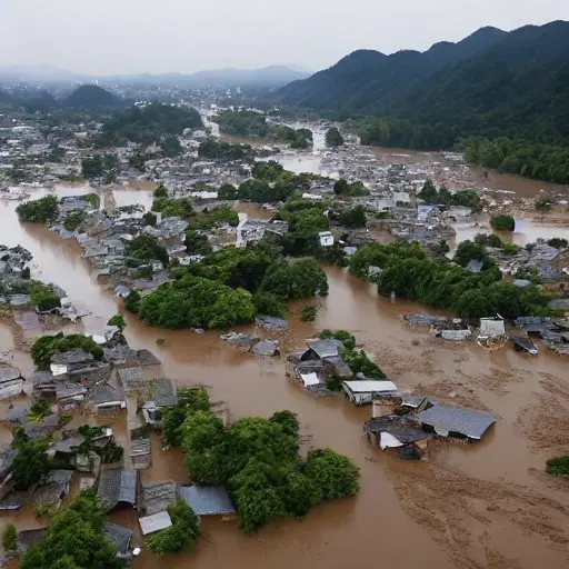 Aerial View Of Flood