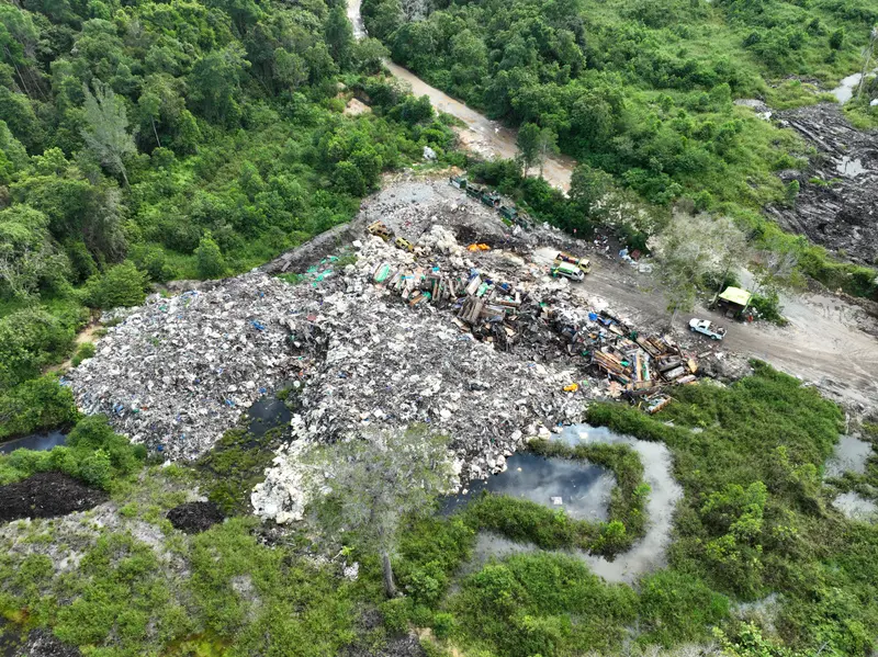 Aerial View Of Landfill Site