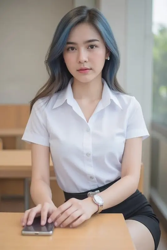 AI Classroom Woman Portrait