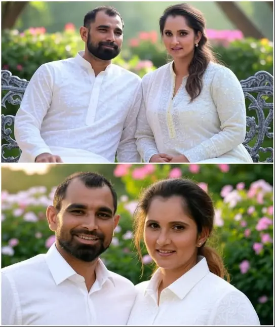 AI Couple In Garden Portrait