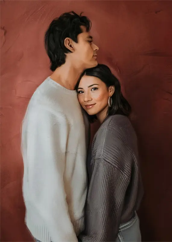 AI Couple Portrait Painting