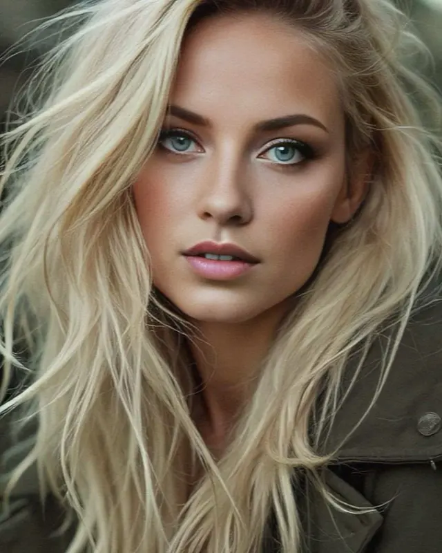 AI-generated Blonde Woman Portrait
