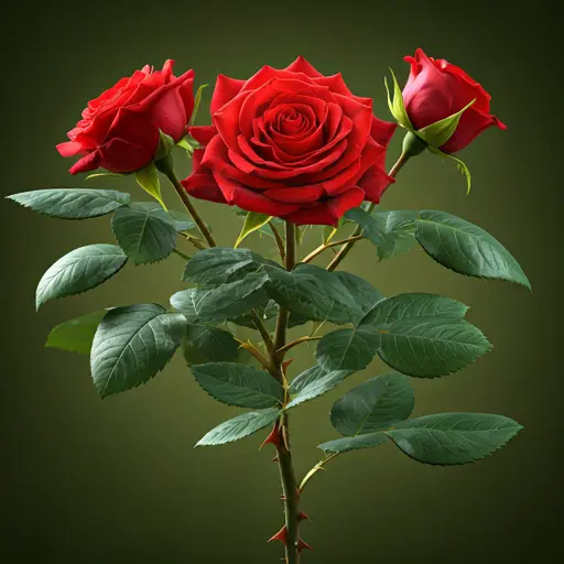 AI Generated Realistic Red Roses
