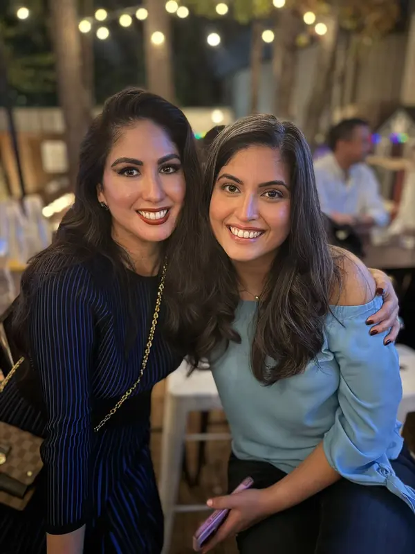 AI-generated Seated Smiling Women