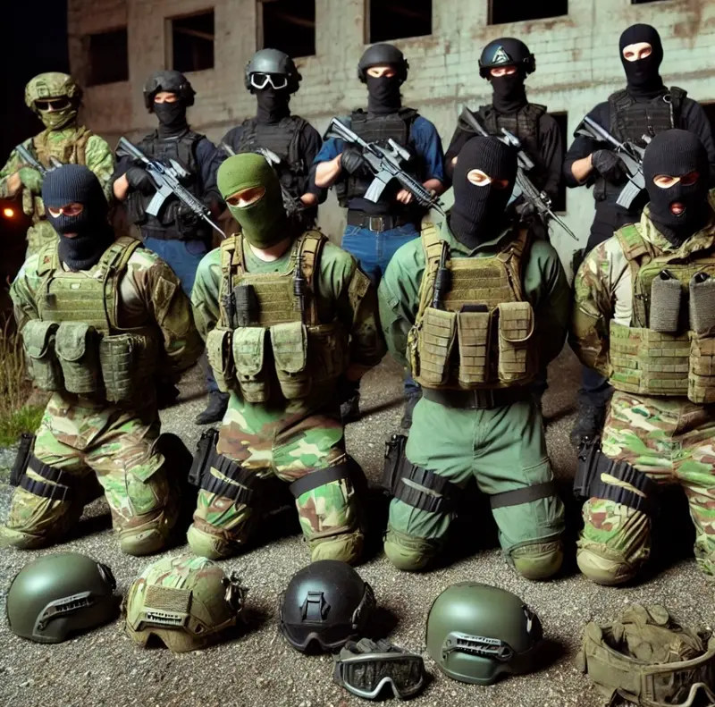 AI Generated Tactical Military Pose