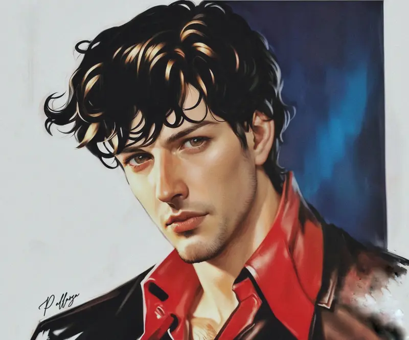 AI-generated Wavy Haired Man