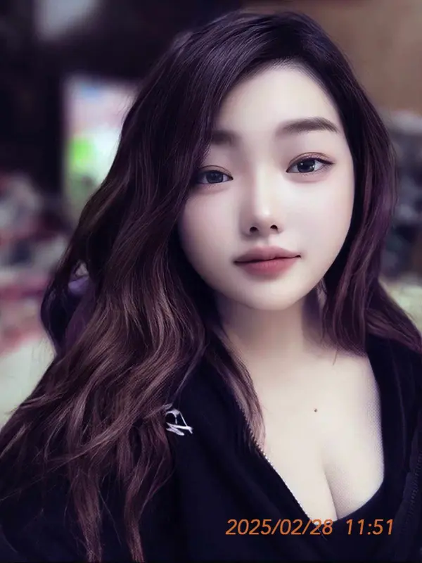 AI-generated Woman With Timestamp