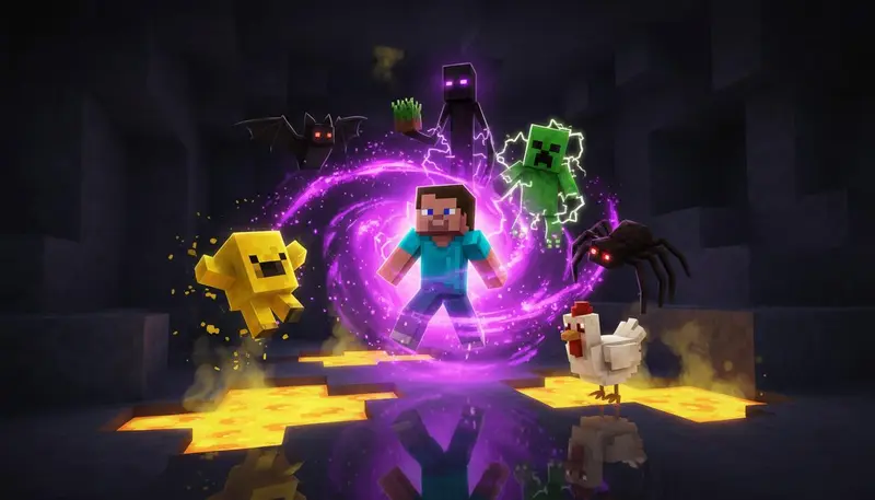 Minecraft Characters Near Portal
