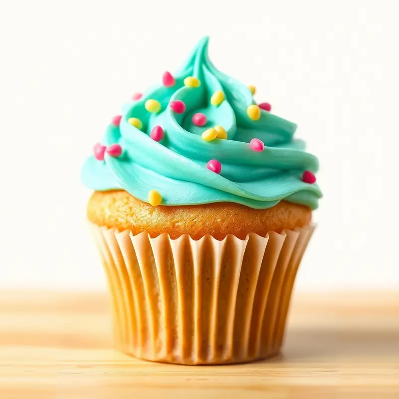 Turquoise Frosted Cupcake