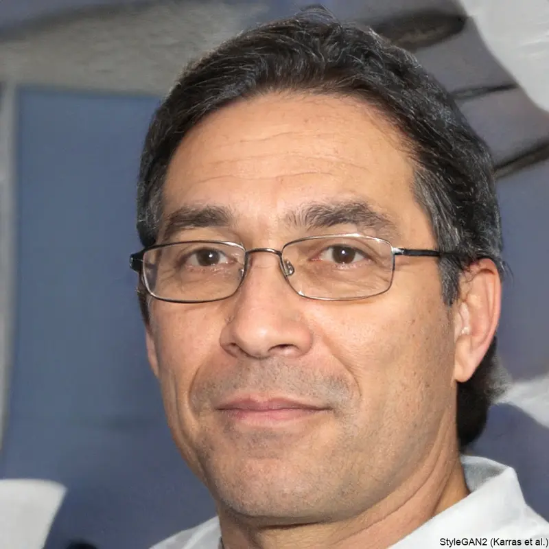 AI Man With Glasses Portrait