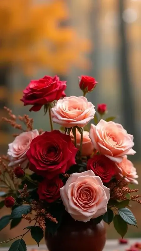 AI Roses Bouquet In Vase