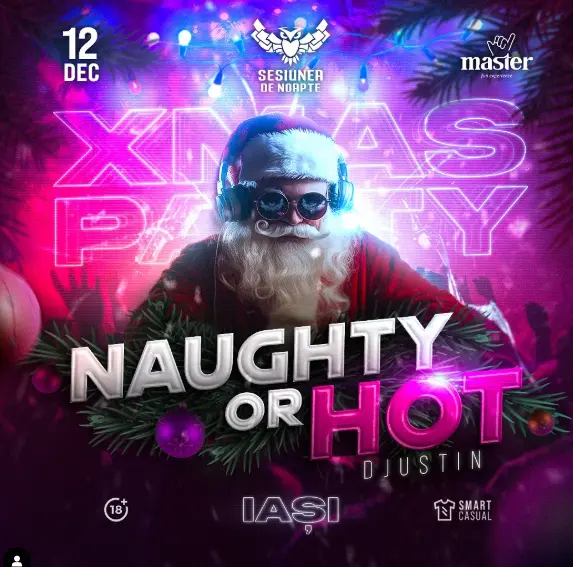 AI Santa DJ Party Poster