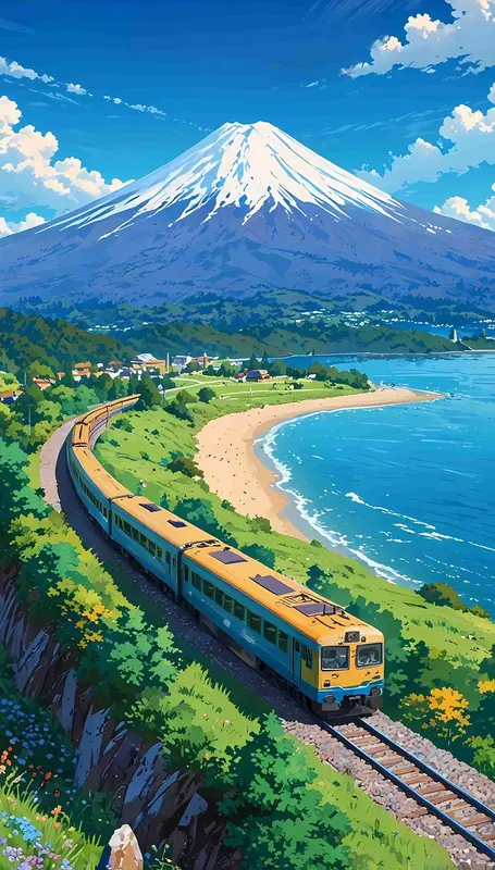 AI Scenic Train Landscape