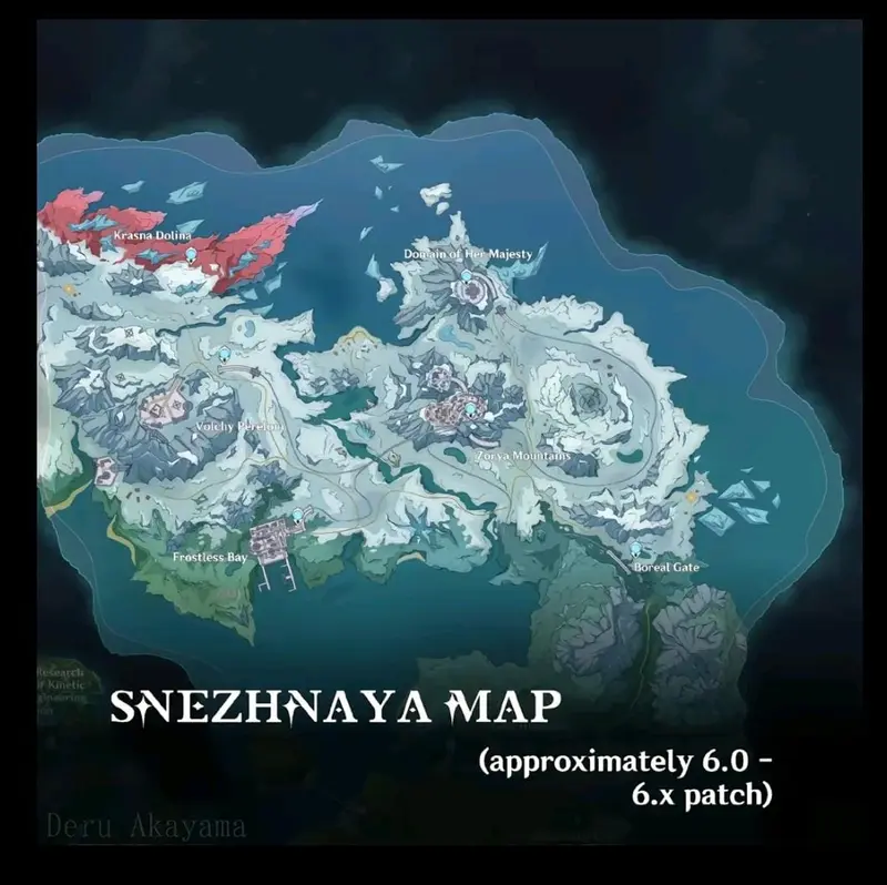 AI Snezhnaya Region Map