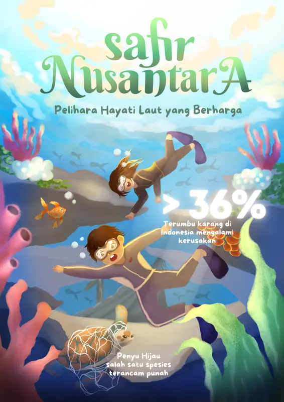AI Underwater Conservation Poster