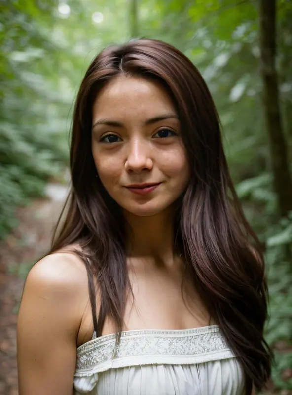 AI Woman In Greenery