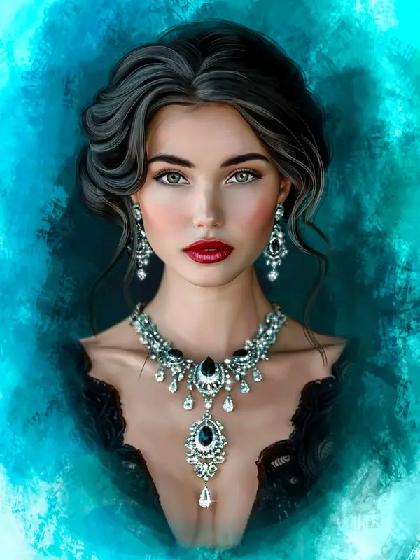AI Woman Portrait With Jewelry