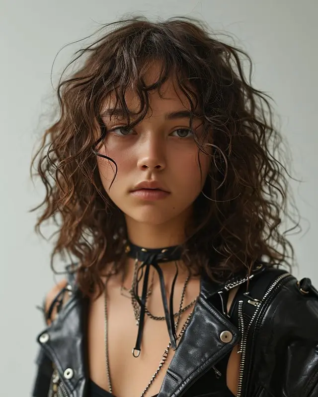 AI Young Wavy Haired Portrait
