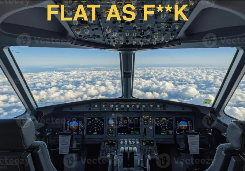 Airplane Cockpit View, Cloudy Sky