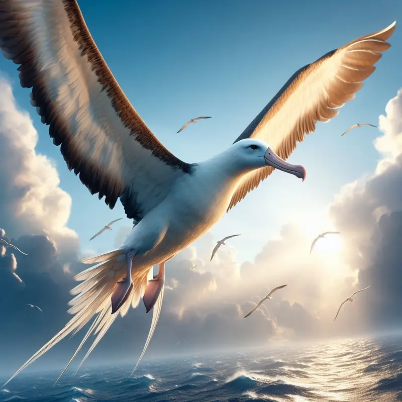 Albatross Soaring Over Ocean