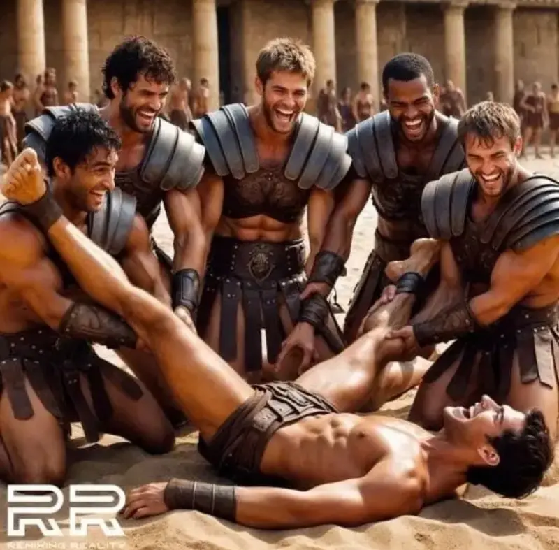 Ancient Warriors Playful Scene