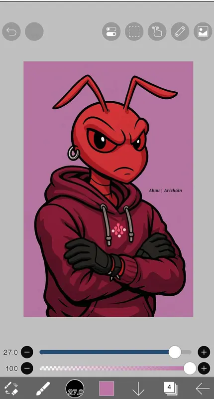 Angry Ant In Hoodie
