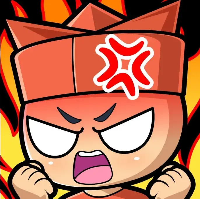 Angry Cartoon Character Flames