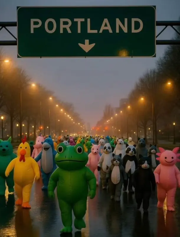 Animal Characters Marching To Portland