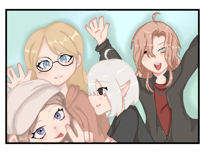 Animated Characters Happy Group