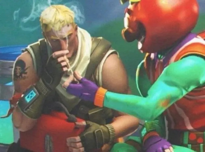 Animated Characters Smoking Scene