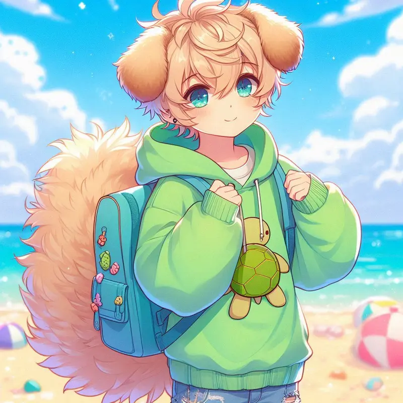 Anime Boy With Dog Features