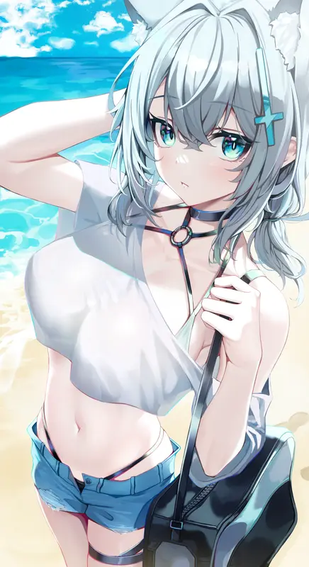 Anime Character Beach Setting
