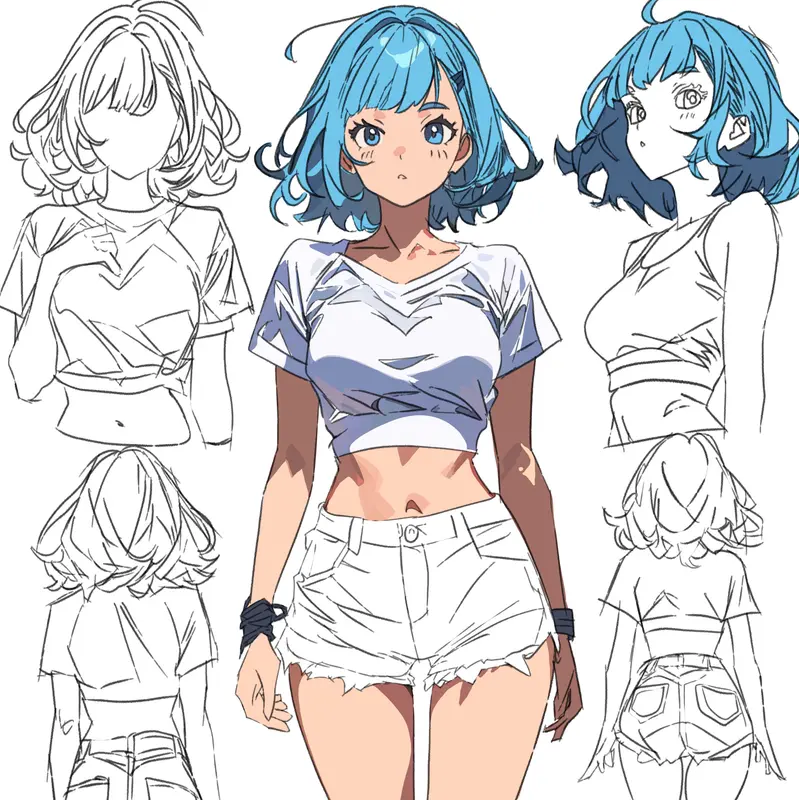 Anime Character Concept Sketches
