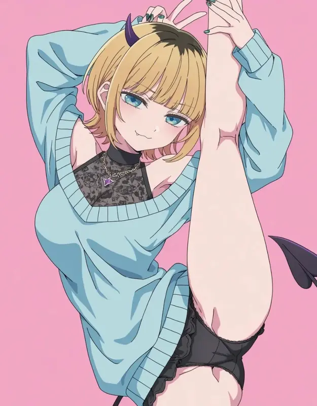 Anime Character Playful Pose