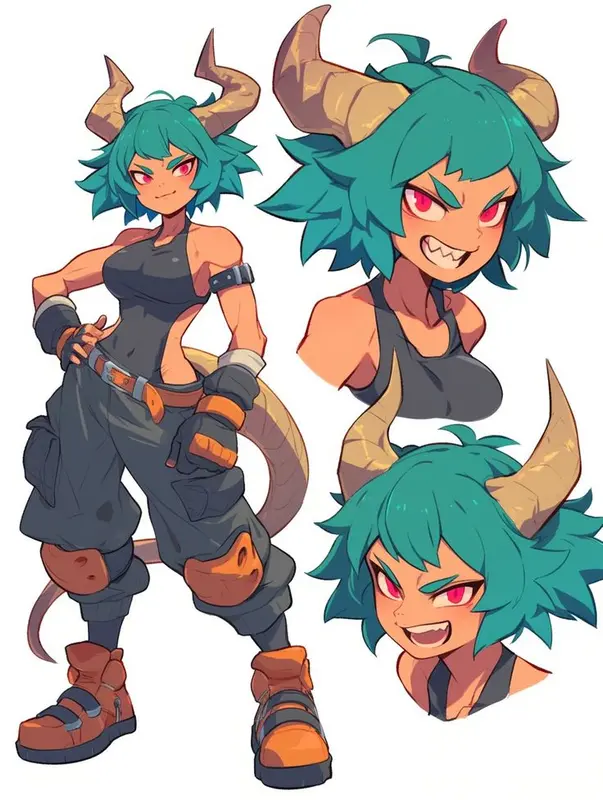 Anime Character With Horns