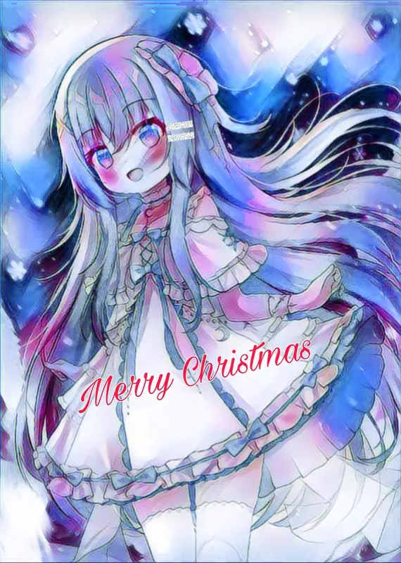 Anime Christmas Girl Illustration