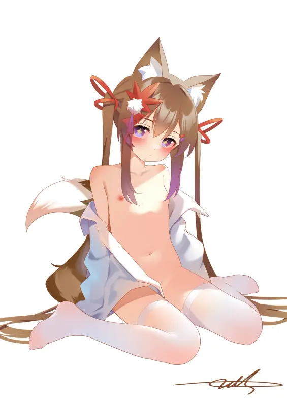 Anime Fox Girl Illustration