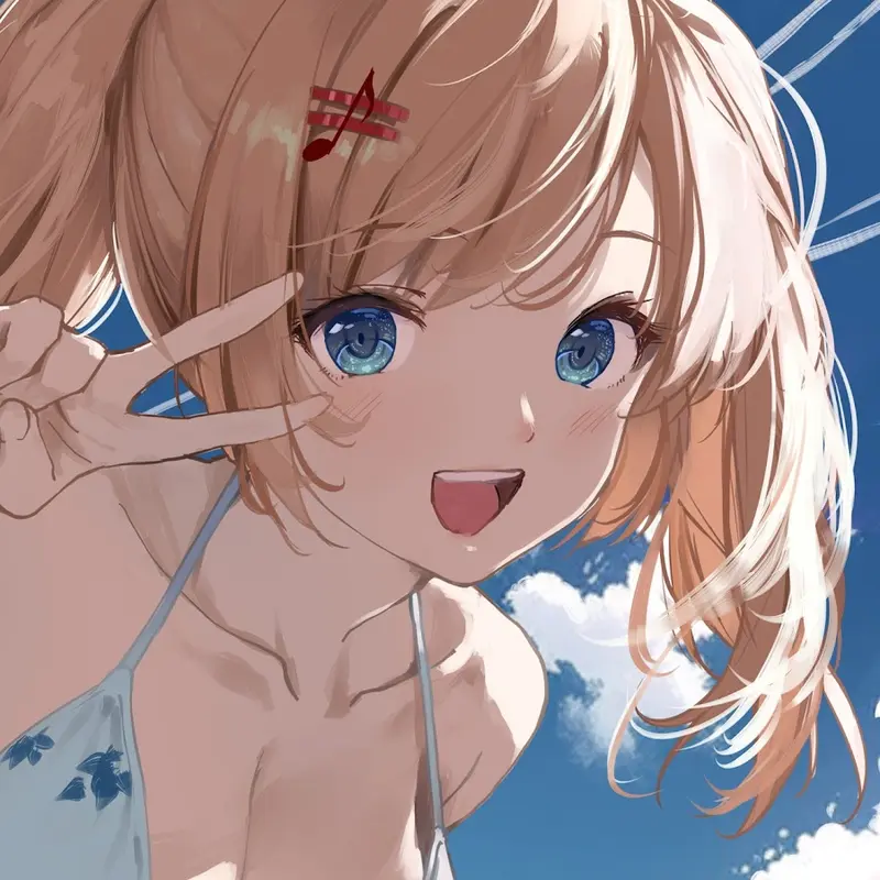 Anime Girl Peace Pose