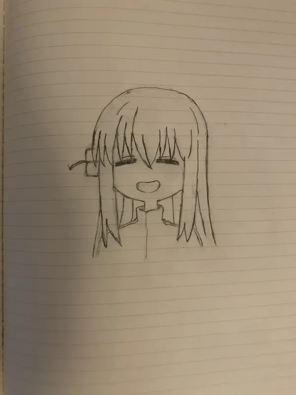 Anime Girl Sketch Drawing