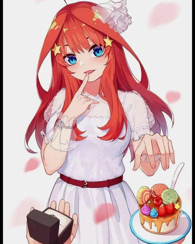 Anime Girl With Cake Proposal