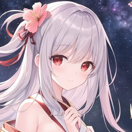 Anime Girl With Flower