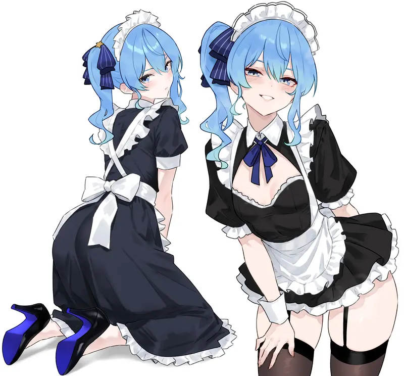Anime Maid, Blue Hair