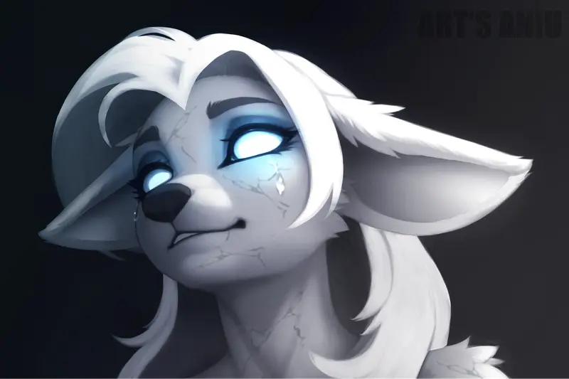 Anthropomorphic Character With Glowing Eyes